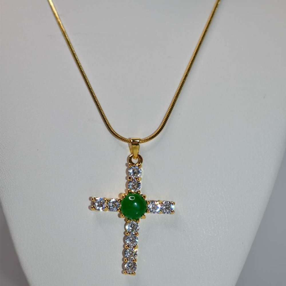 Jade Cross Pendant